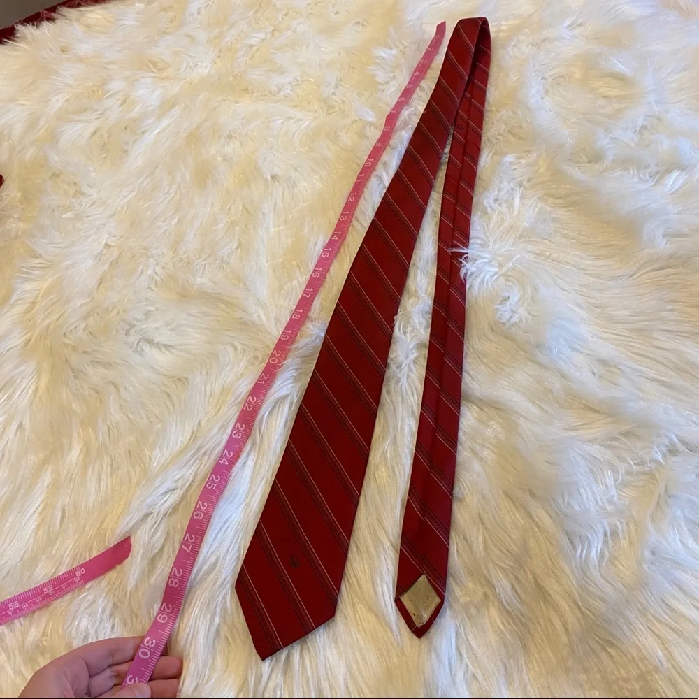 Dior vintage red Dior stripped tie